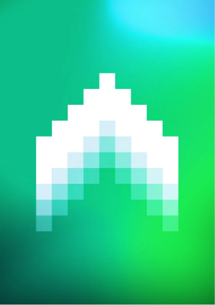 Design showcase example — pixel-art brand concept